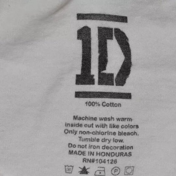 1D One Direction Juniors Nautical Graphic Band Photo White Shirt New XS - Picture 3 of 4
